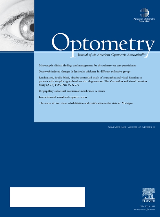 Go to journal home page - Optometry - Journal of the American Optometric Association